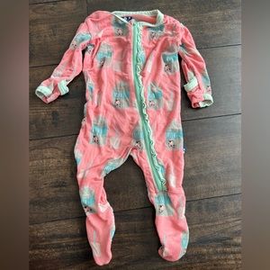 Kickee Pants Strawberry Milk Ruffle Footie